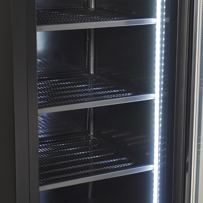 Tiefkühlschrank 1 Glastür Schwarz Nap-250F | Combisteel 7455.1930