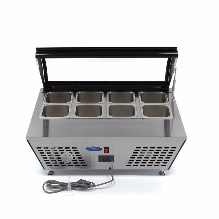 Maxima Saladette · 67 l · inkl. 8 x 1/6 GN · Tischplatte · 09400870