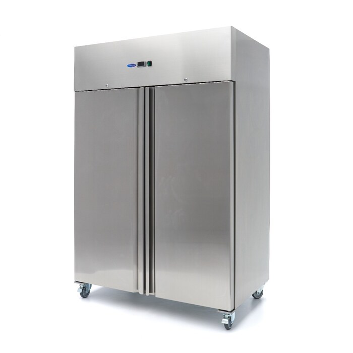 Maxima Kühlschrank · 1200 l · 6 Einstellbare Regale (2/1 GN) · Edelstahl · auf Rädern