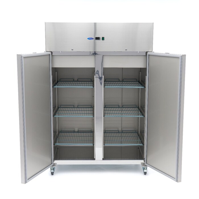 Maxima Kühlschrank · 1200 l · 6 Einstellbare Regale (2/1 GN) · Edelstahl · auf Rädern · 09400012