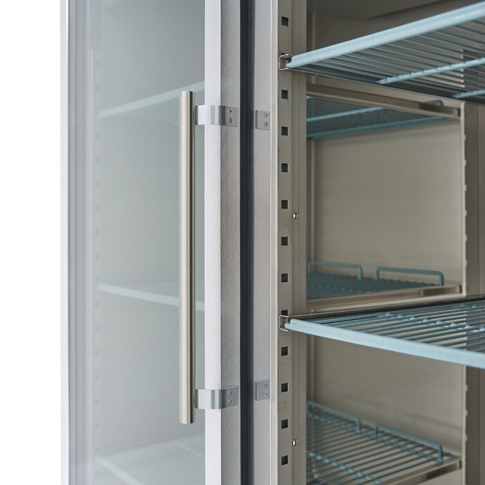 Maxima Kühlschrank · 1200 l · 6 Einstellbare Regale (2/1 GN) · Rostfreier Stahl · mit Glastür · 09400013