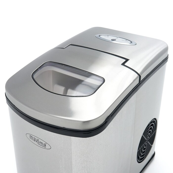 Maxima Eiswürfelmaschinen · 10-12 kg/Tag · Kugelwürfel · Luftgekühlt · Silber · 09100500