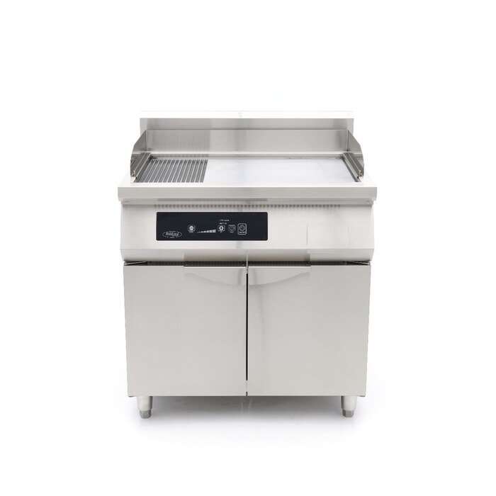 Maxima Induktions-Grillplatte 700 · Glatt & Gerillt · 10.000 W · Doppel · Mit Untergestell · 09371100