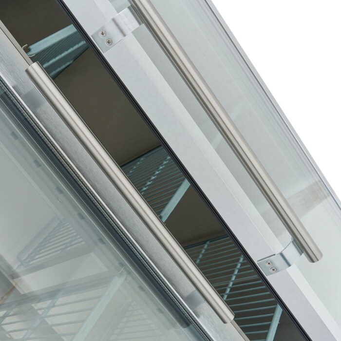 Maxima Gefrierschrank · 1200 l · 6 Einstellbare Regale (2/1 GN) · Rostfreier Stahl · mit Glastür · 09400018