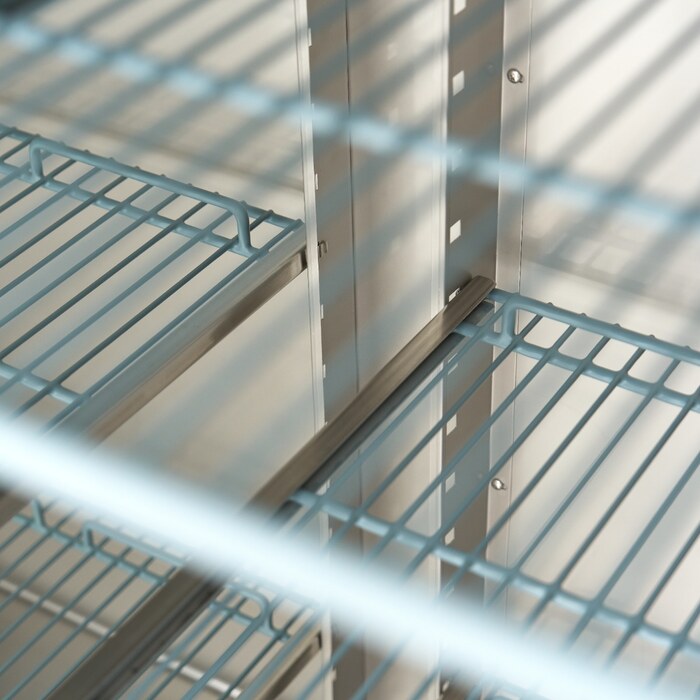 Maxima Kühlschrank · 1200 l · 6 Einstellbare Regale (2/1 GN) · Rostfreier Stahl · mit Glastür · 09400013