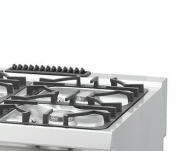 Maxima Heavy Duty Kochfeld · 4 Brenner · Doppeleinheit · 70 cm Tief · 24 kW · Gas · 09396103