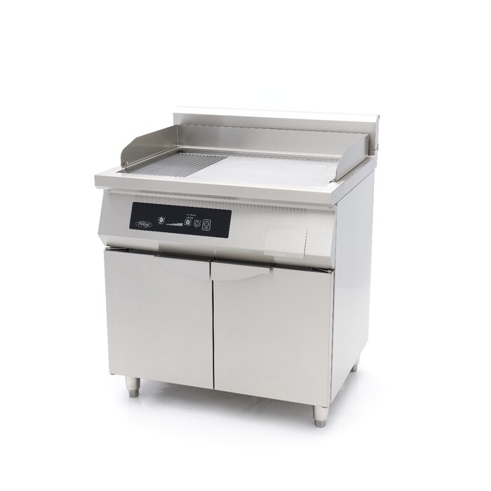 Maxima Induktions-Grillplatte 700 · Glatt & Gerillt · 10.000 W · Doppel · Mit Untergestell · 09371100
