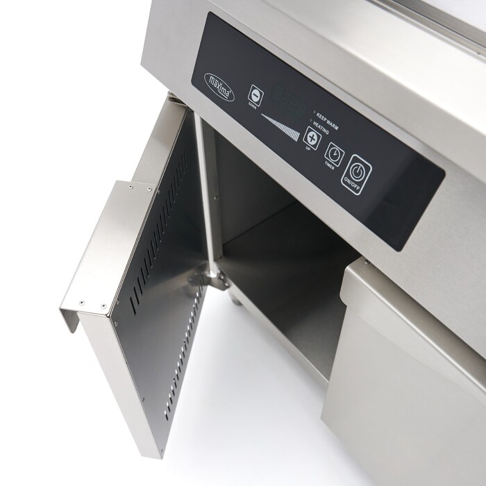 Maxima Induktions-Grillplatte 700 · Glatt & Gerillt · 10.000 W · Doppel · Mit Untergestell · 09371100