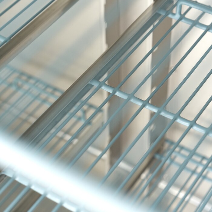 Maxima Gefrierschrank · 1200 l · 6 Einstellbare Regale (2/1 GN) · Rostfreier Stahl · mit Glastür · 09400018