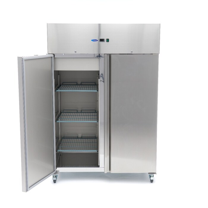 Maxima Kühlschrank · 1200 l · 6 Einstellbare Regale (2/1 GN) · Edelstahl · auf Rädern · 09400012