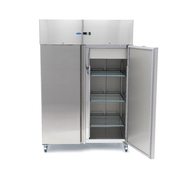 Maxima Kühlschrank · 1200 l · 6 Einstellbare Regale (2/1 GN) · Edelstahl · auf Rädern · 09400012
