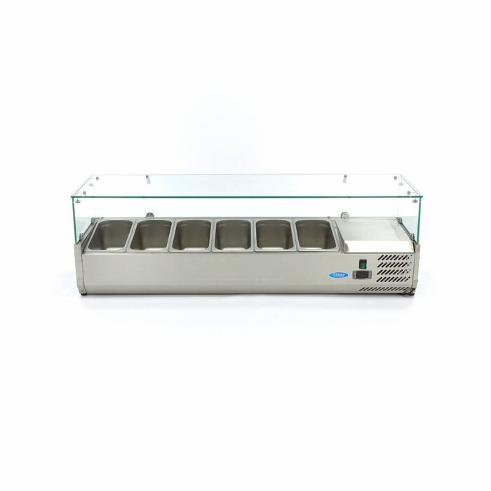 Maxima Aufsatzkühlvitrine · 140 cm · Passt 6 x 1/3 GN · 09400323