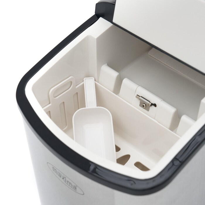 Maxima Eiswürfelmaschinen · 10-12 kg/Tag · Kugelwürfel · Luftgekühlt · Silber · 09100500