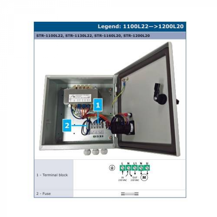Lüftergeschwindigkeitsregler 230V 13A 5-stufig für Industrie und Gewerbe