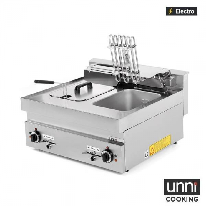 Fritteuse 2x10L 650 LINE – Kaltzone, Ablasshahn