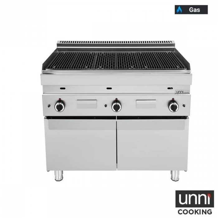 Lavasteingrill 650 LINE – Edelstahlbrenner, Lavasteine