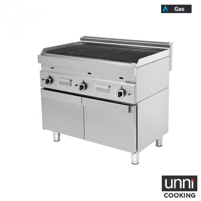 Lavasteingrill 650 LINE – Edelstahlbrenner, Lavasteine