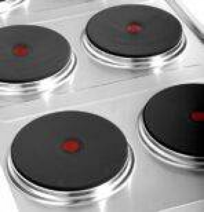 Elektroherd 650Line E65C60B 6 Kochfelder Edelstahl Gusseisen 2,6kW