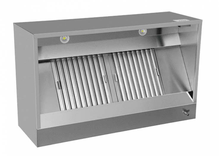 Dunstabzugshaube Box Model 950 Edelstahl 1600 m³/h LED 1500x950mm