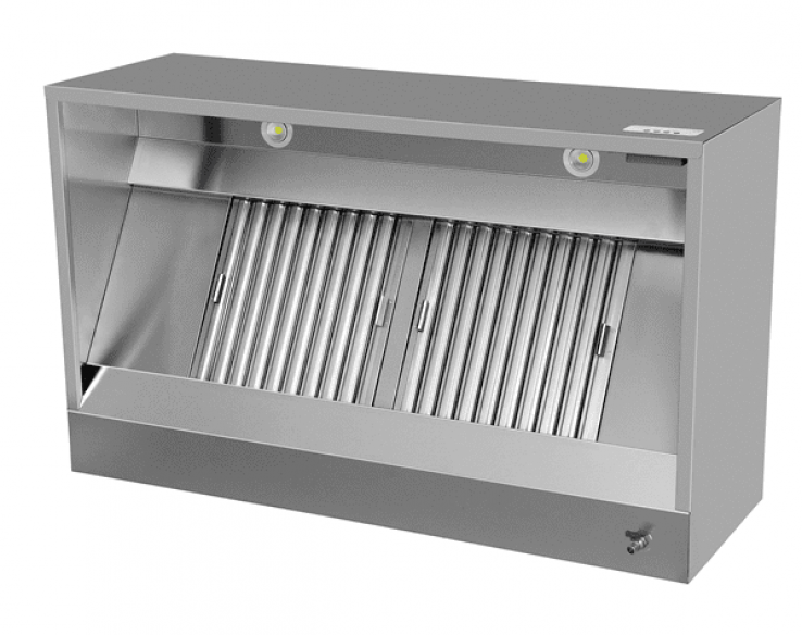 Dunstabzugshaube Box Model 950 Edelstahl 1600 m³/h LED 1500x950mm