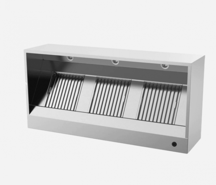 Abzugshaube Box-Modell 950mm Edelstahl AISI 430 LED Fettablassventil