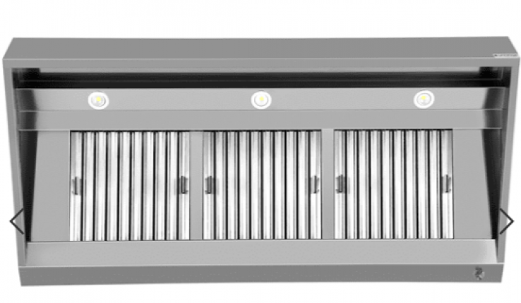 Dunstabzugshaube B2500xD950xH400 Wandmontage