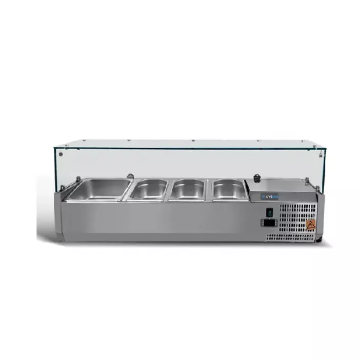Gekühlte Arbeitsplatte 1200 mm 4x GN 1/3 Behälter