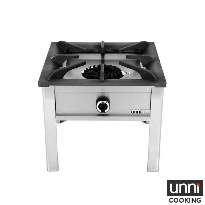 Gaskochfeld 10kW Edelstahl Gusseisenbrenner