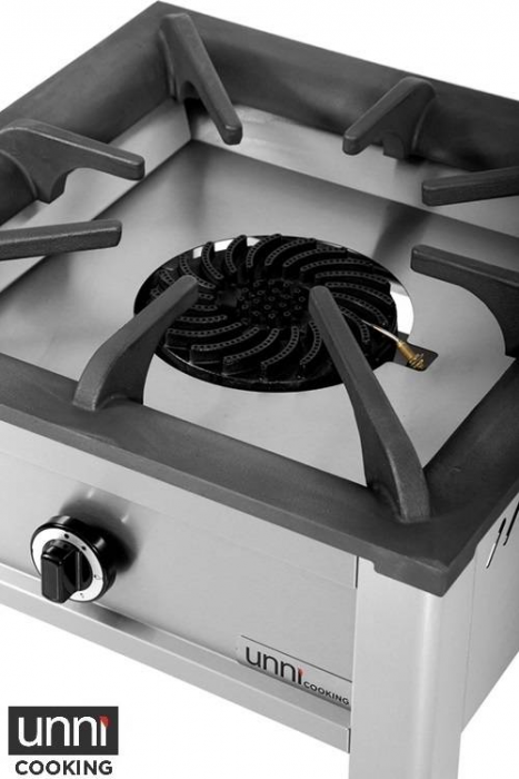 Gaskochfeld 10kW Edelstahl Gusseisenbrenner