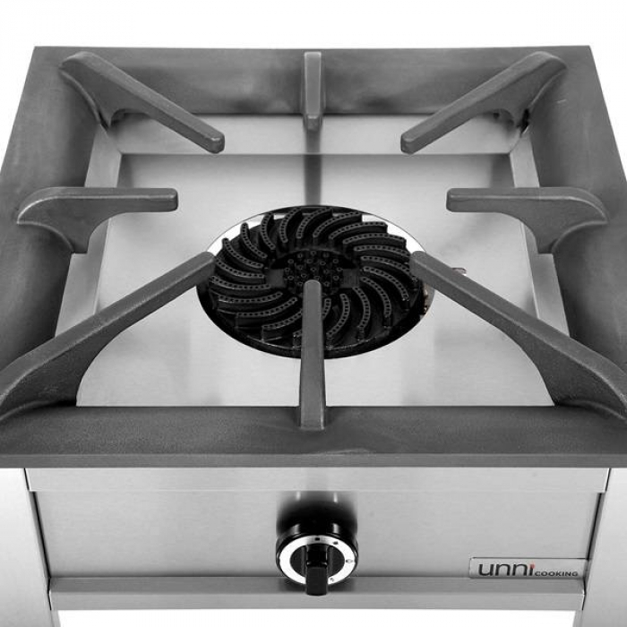 Gaskochfeld 10kW Edelstahl Gusseisenbrenner