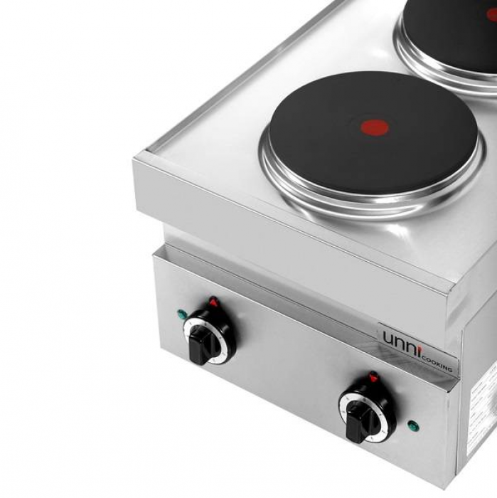 Elektroherd 650Line 2 Kochplatten Edelstahl 2,6 kW