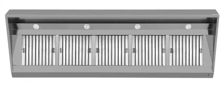 Dunstabzugshaube B2800xD950xH400 wandmontiert kompakt Gastronomie