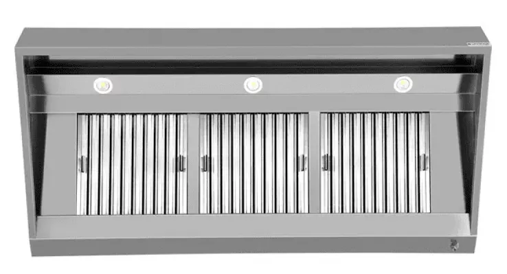 Dunstabzugshaube B2800xD950xH400 wandmontiert kompakt Gastronomie