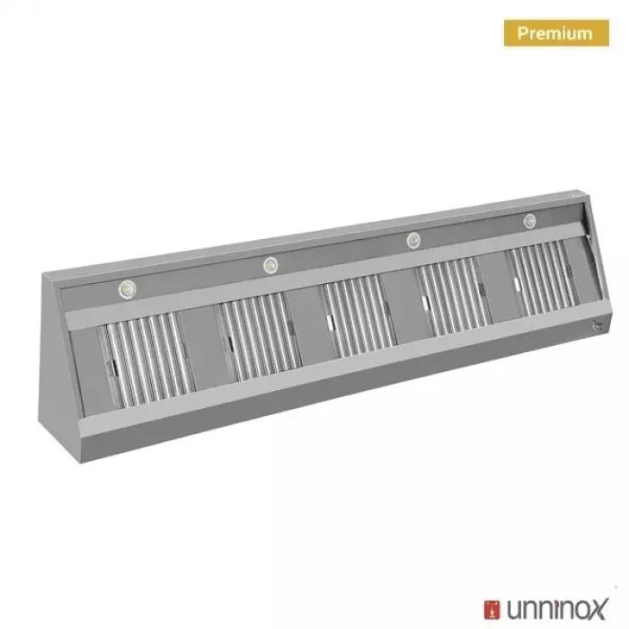 Dunstabzugshaube B3000xD700xH400 wandmontiert 3000 mm für Großküche