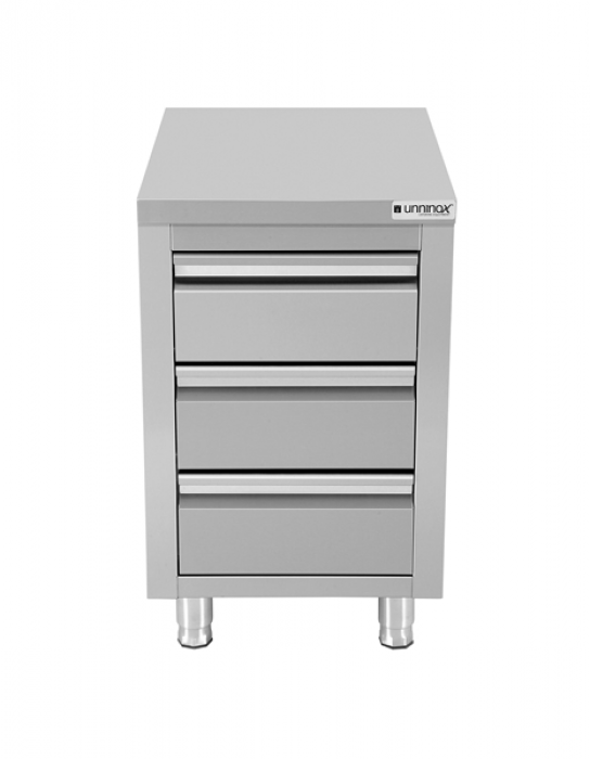 Schubladenschrank 600 mit 3 Schubladen, 500x700x850 mm, kompakt