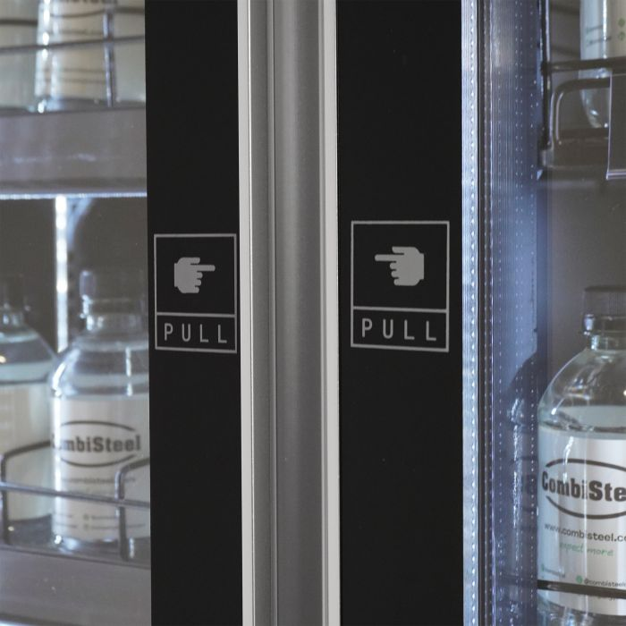 Kühlschrank 2 Glastüren Schwarz 758L | 1100x600x1980 mm