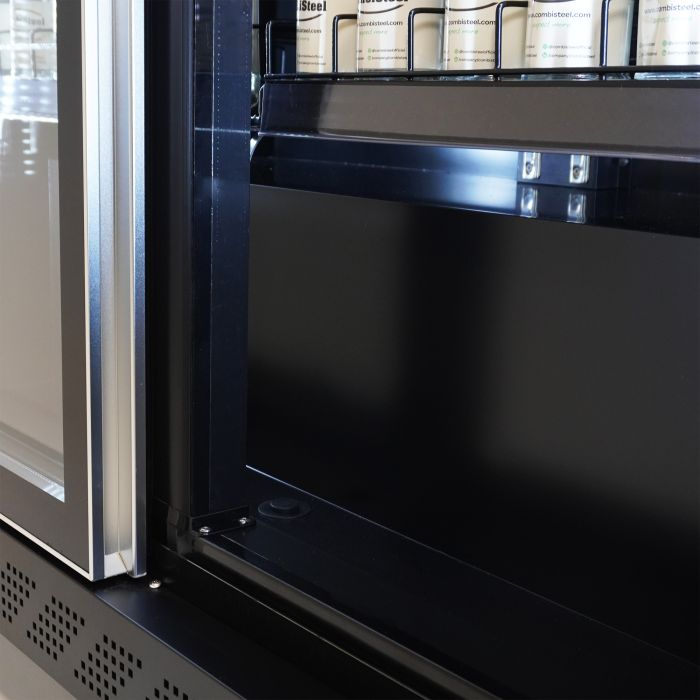 Kühlschrank 2 Glastüren Schwarz 758L | 1100x600x1980 mm