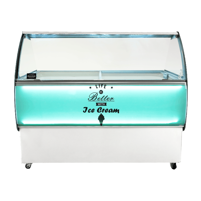 Speiseeisvitrine Bali Weiß 9x5 Liter 1192x825x1257