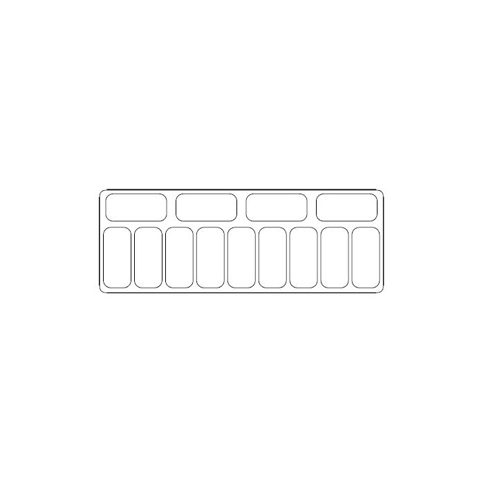 Speiseisvitrine Cuba Weiß LED 13x5 Liter 540 Liter 1664x842x1285 mm