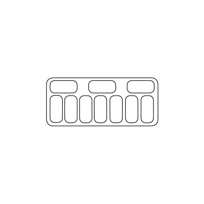 Speiseisvitrine Tenerife Weiß 10x5 Liter 454 Liter 1439x727x1229 mm
