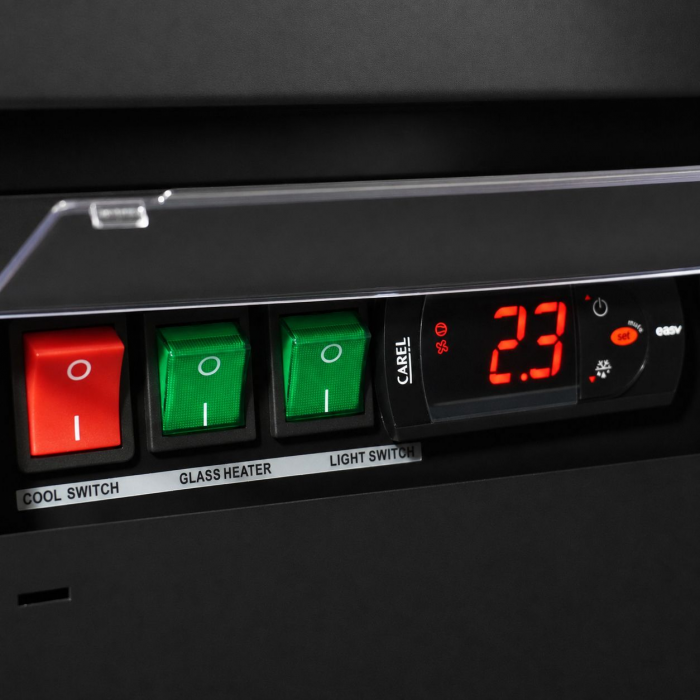 Tiefkühlschrank 2 Glastüren Schwarz 1000 L – JDE-1000F BL