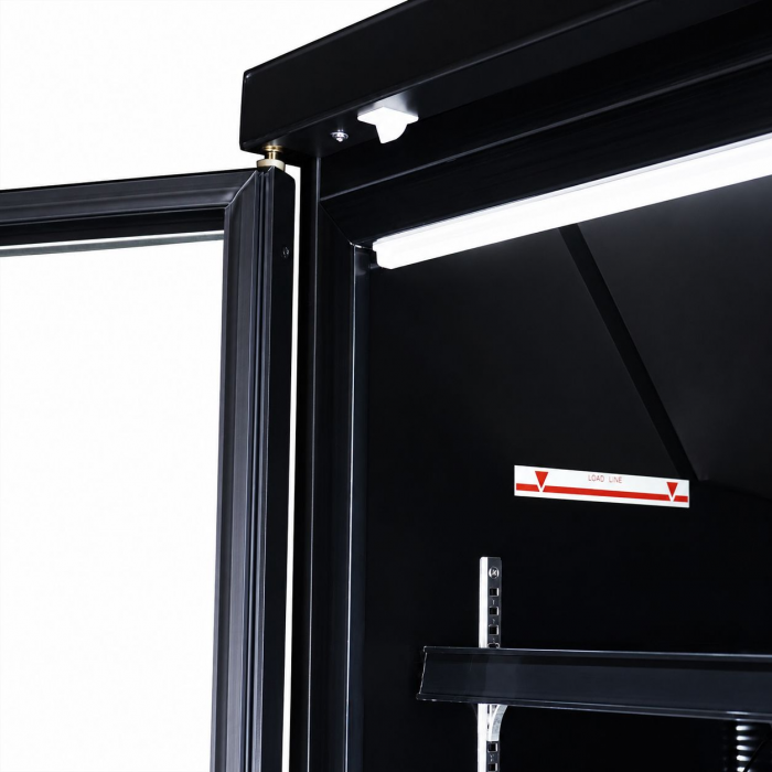 Tiefkühlschrank 2 Glastüren Schwarz 1000 L – JDE-1000F BL