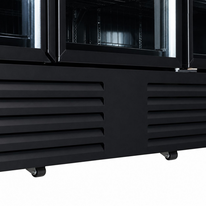 Tiefkühlschrank 3 Glastüren Schwarz 1450 L – JDE-1530F BL