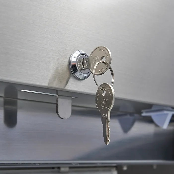 Gastro Gefrierschrank 700 Liter mit Glastür aus Edelstahl