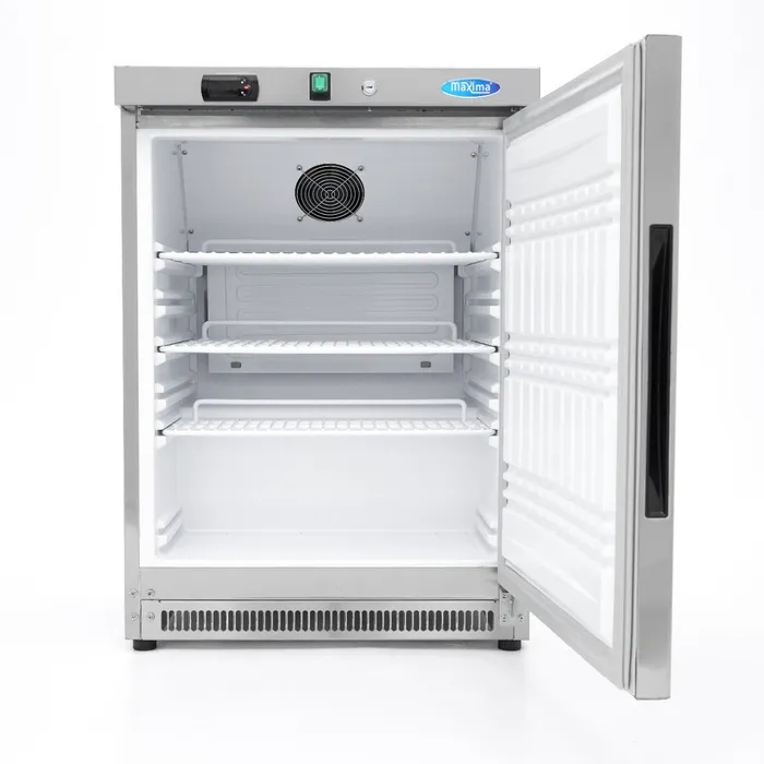 Gastro Kühlschrank 200L aus Edelstahl mit 3 Rosten