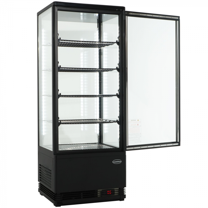 Kühlvitrine 98 L Schwarz | COMBISTEEL Tischgerät mit Lüfter