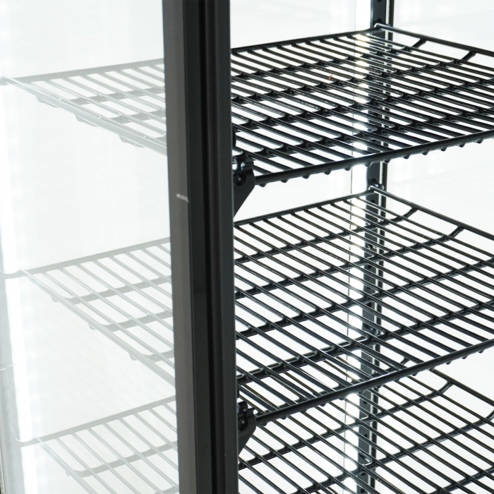 Kühlvitrine 98 L Schwarz | COMBISTEEL Tischgerät mit Lüfter