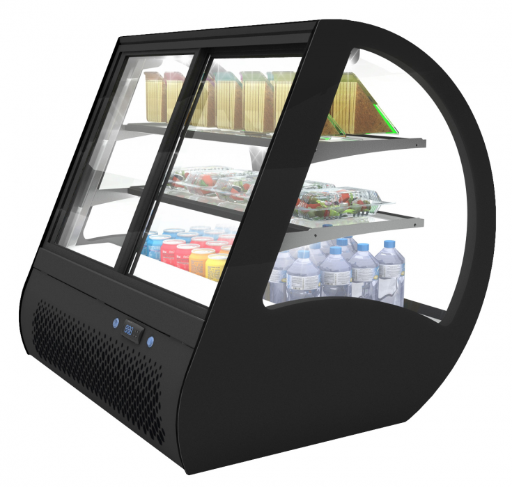 Kühlvitrine Vela | +2 bis +6 °C mit LED und Doppelverglasung