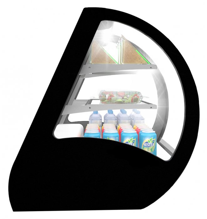 Kühlvitrine Vela | +2 bis +6 °C mit LED und Doppelverglasung