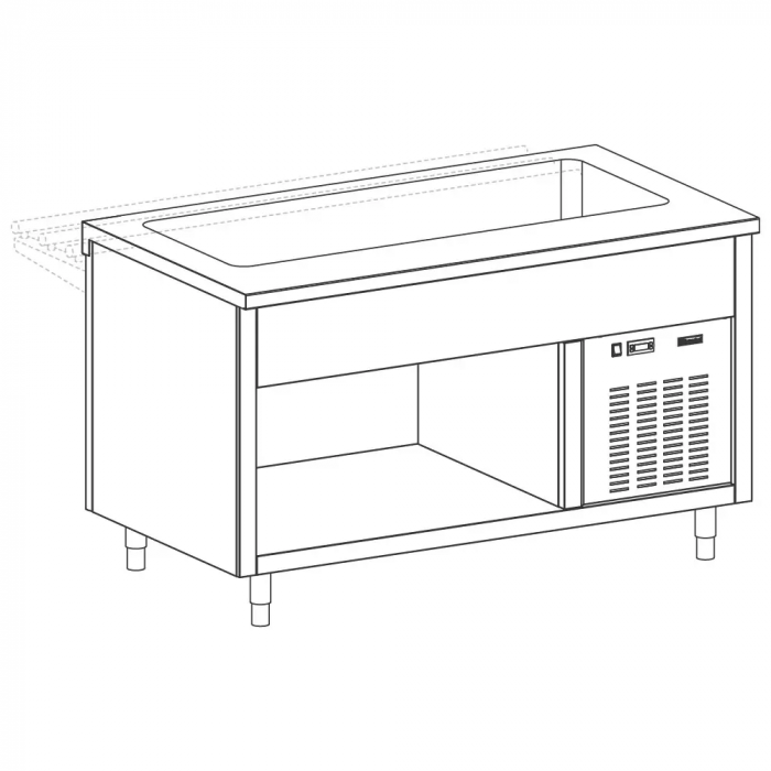 Kühlwannen Element 3x GN 1/1 1200 mm - Professionelle Kühlung für Gastronomiebedarf